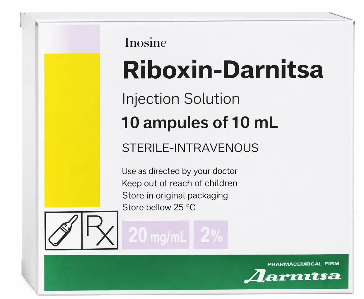 Riboxin 20 mg/ml, ampouiles, Darnitsa