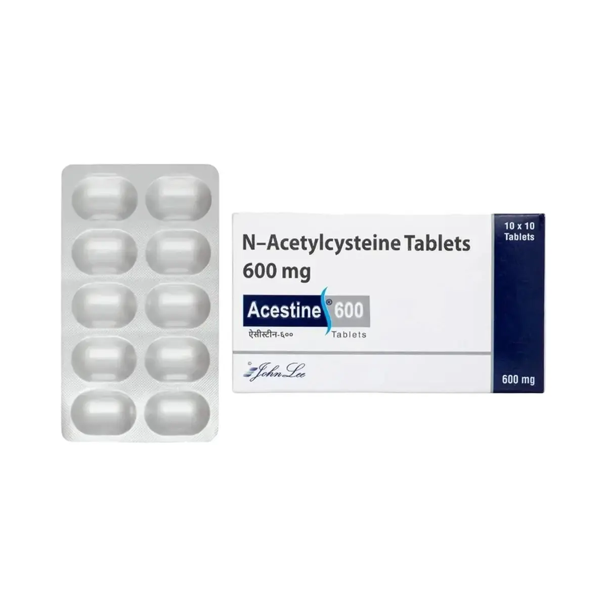 Acestine (N-Acetylcysteine) 600 mg - 10 tablets