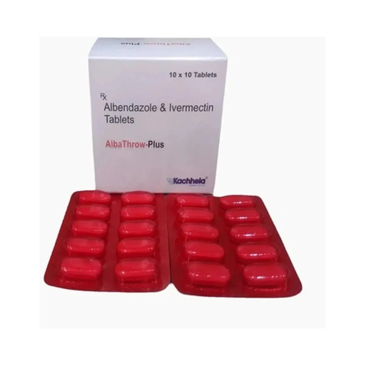 Albathrow plus (Albendazole) 12400/12 mg - 10 tablets