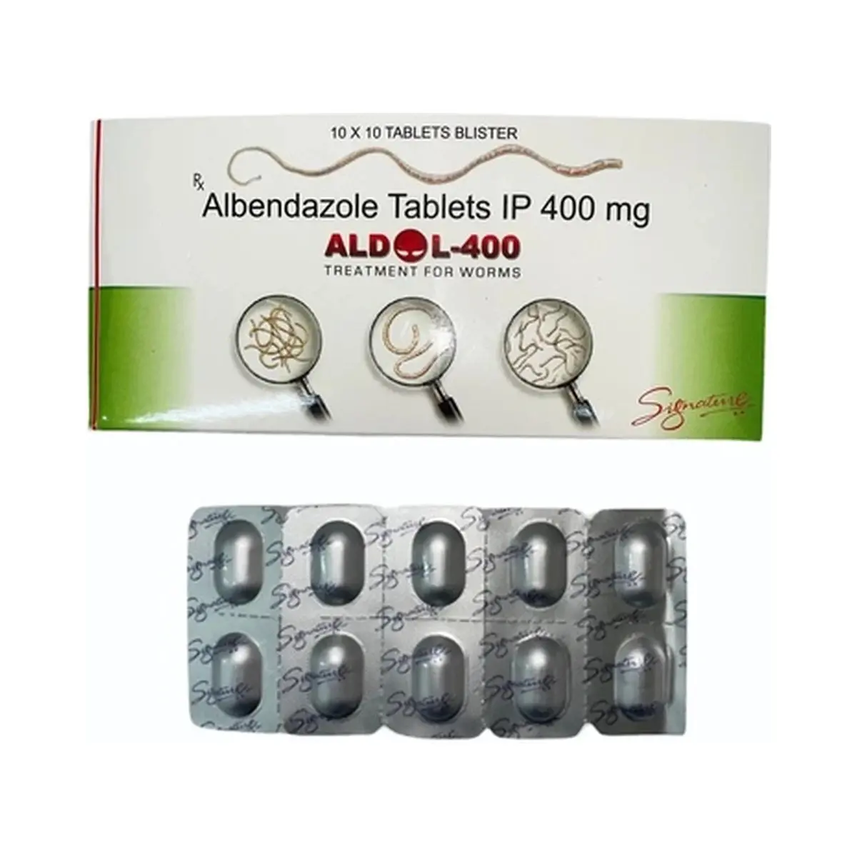 Aldol (Albendazole) 400 mg - 10 tablets