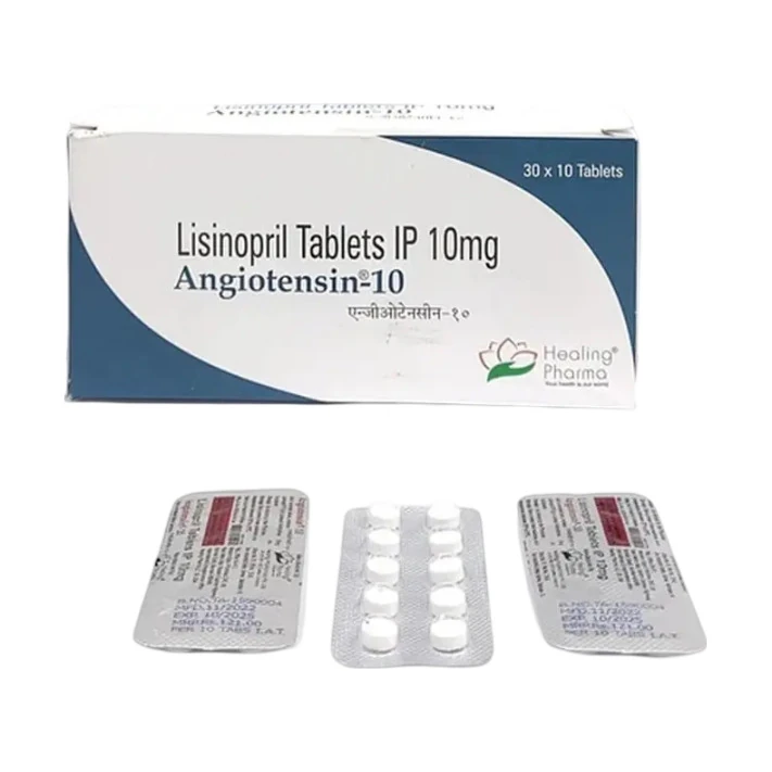 Angiotensin (Lisinopril) 10 mg - 10 tablets