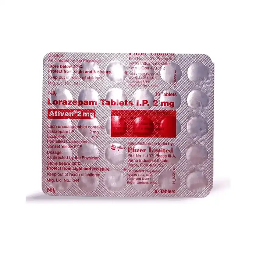 Ativan (Lorazepam) 2 mg - 30 tablets