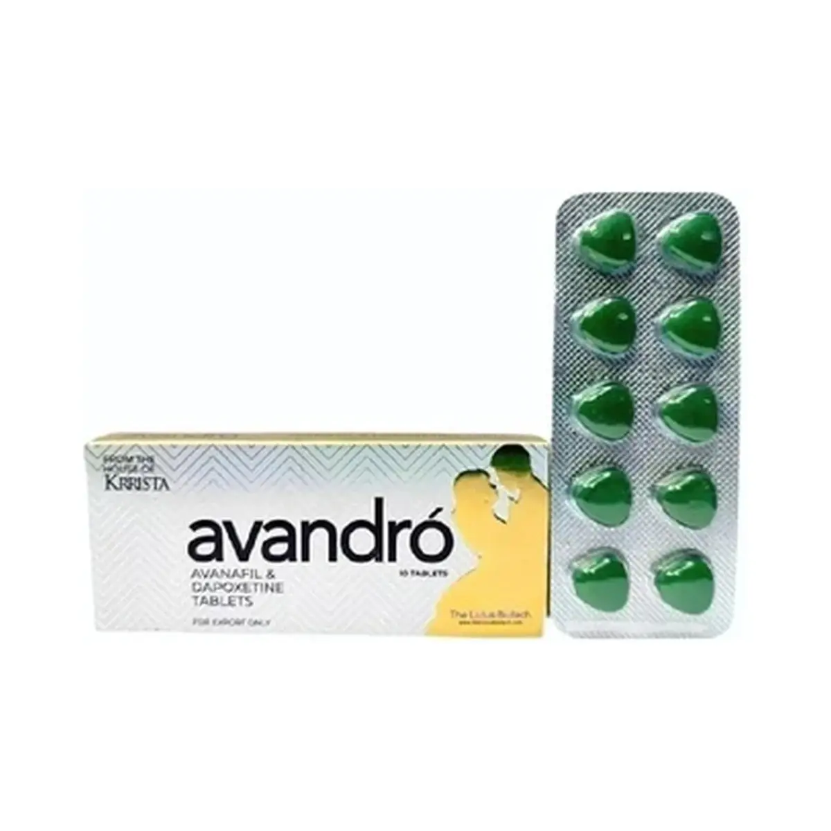 Avandro (Avanafil + Dapoxetine) 100 mg + 60 mg - 10 tablets