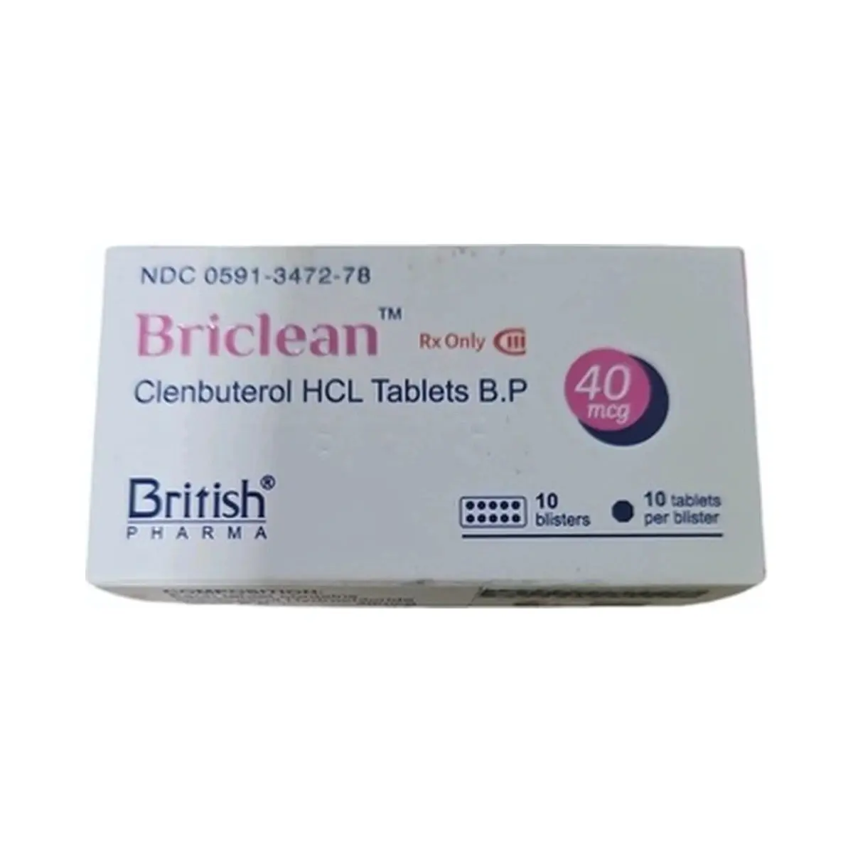 Briclean (Clenbuterol) 40 mcg - 10 tablets
