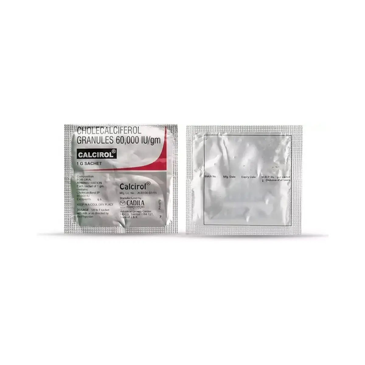 Calcirol (Cholecalciferol) 60000 iu. (1 g. sachet)