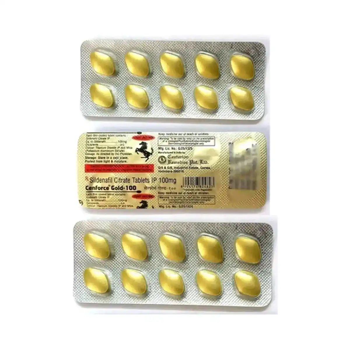 Cenforce gold (Sildenafil) 100 mg - 10 tablets