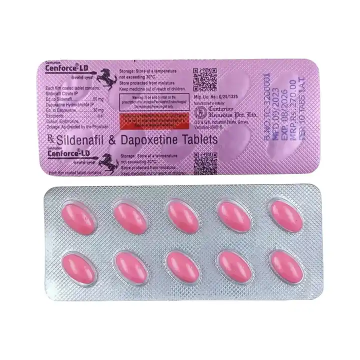 Cenforce-ld (Sildenafil + Dapoxetine) 50 mg + 60 mg - 10 tablets