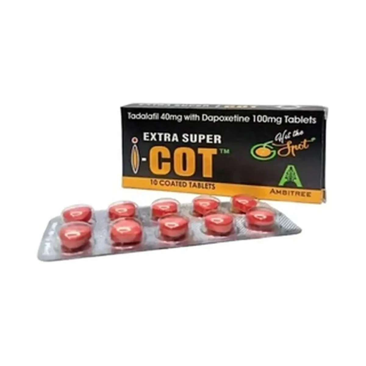 Cot extra super (Tadalafil + Dapoxetine) 40 mg + 100 mg - 10 tablets