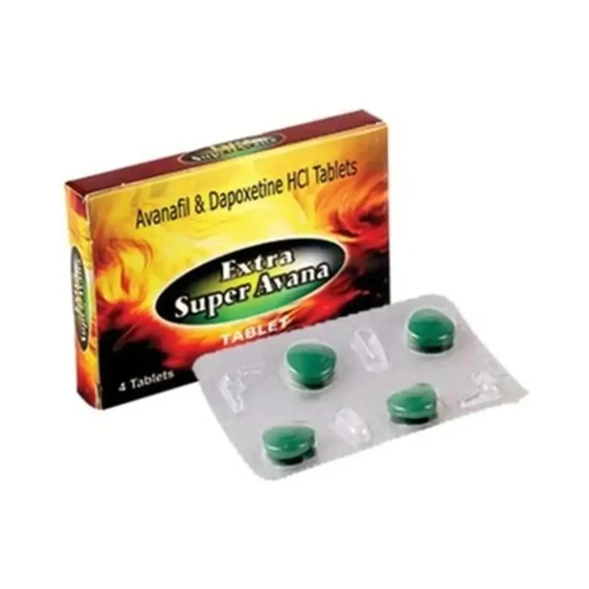 Extra super avana (Avanafil + Dapoxetine) 200 mg + 60 mg - 10 tablets