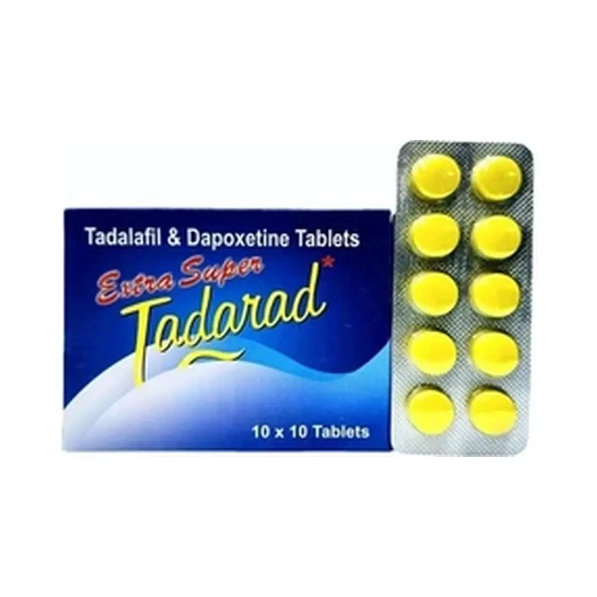 Extra super tadarad (Tadalafil + Dapoxetine) 40 mg + 60 mg - 10 tablets