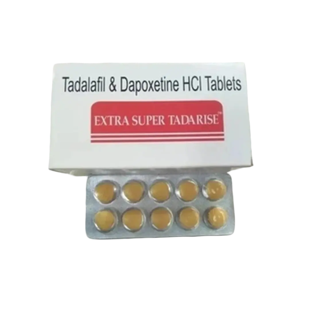 Extra super tadarise (Tadalafil + Dapoxetine) 40 mg + 60 mg - 10 tablets