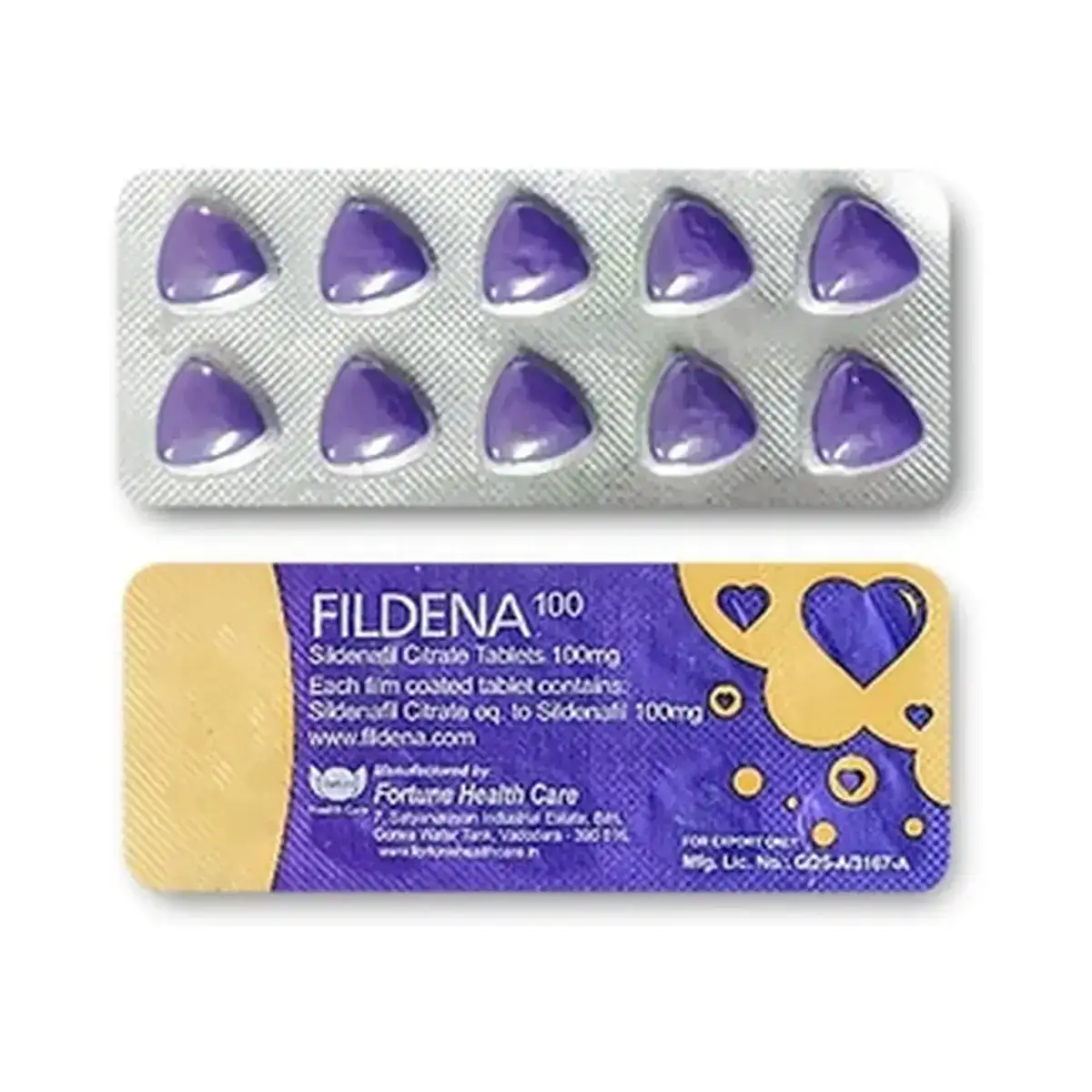 Fildena (Sildenafil) 100 mg - 10 tablets