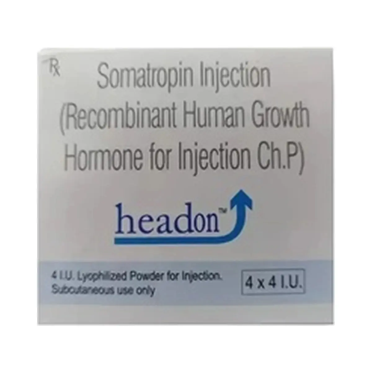 Headon injection (Somatropin) 4 IU (1 vial powder for injection)