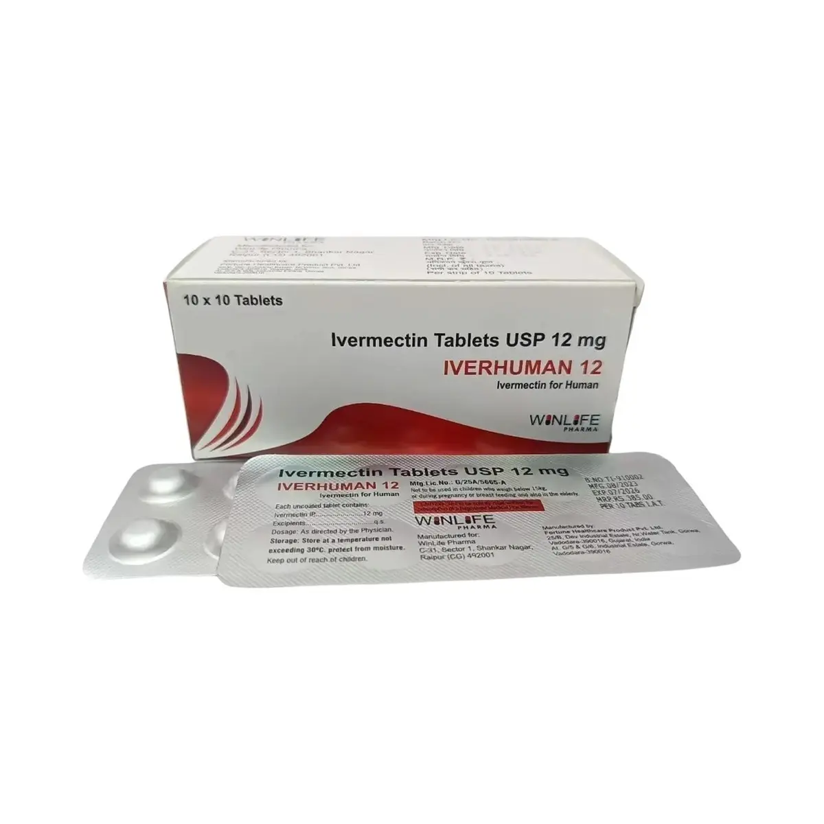 Iverhuman (Ivermectin) 12 mg - 10 tablets