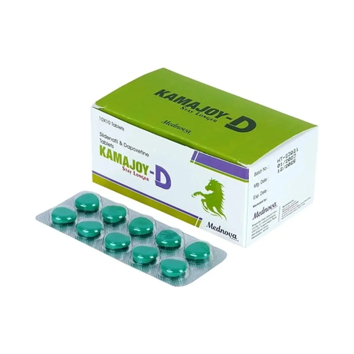 Kamajoy-d (Sildenafil + Dapoxetine) 100 mg + 60 mg - 10 tablets