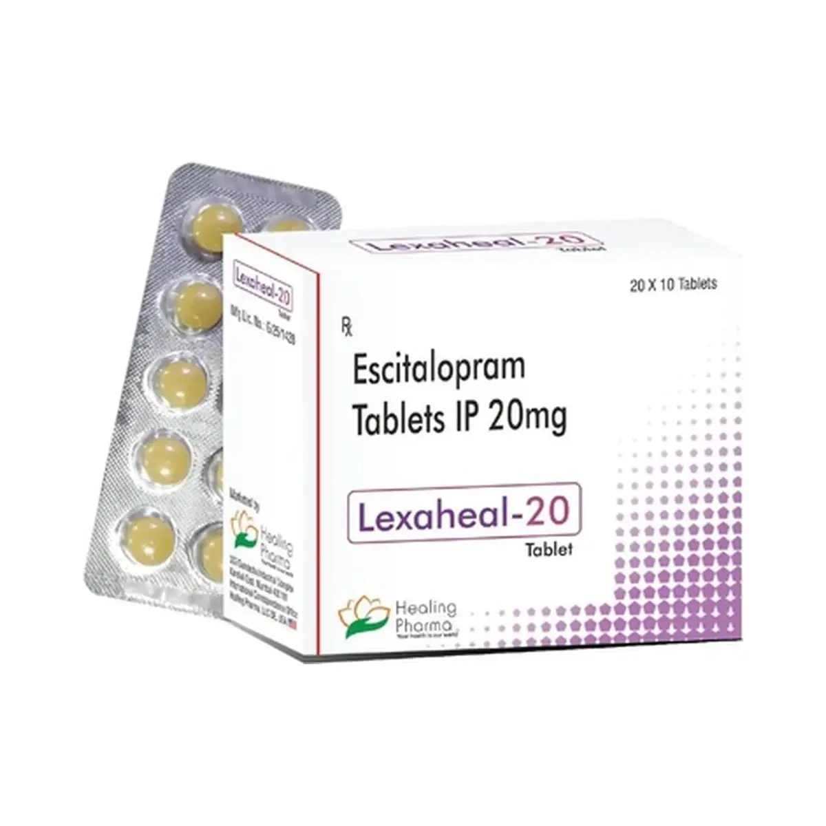 Lexaheal (Escitalopram) 20 mg - 10 tablets