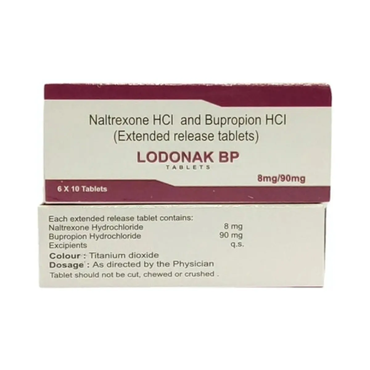 Lodonak bp (Naltrexone + Bupropion) 8/90 mg - 10 tablets