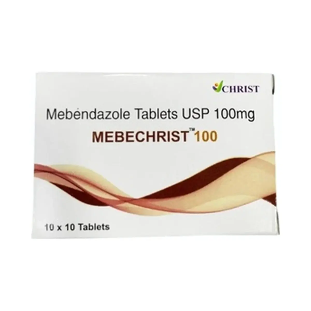 Mebechrist (Mebendazole) 100 mg - 10 tablets