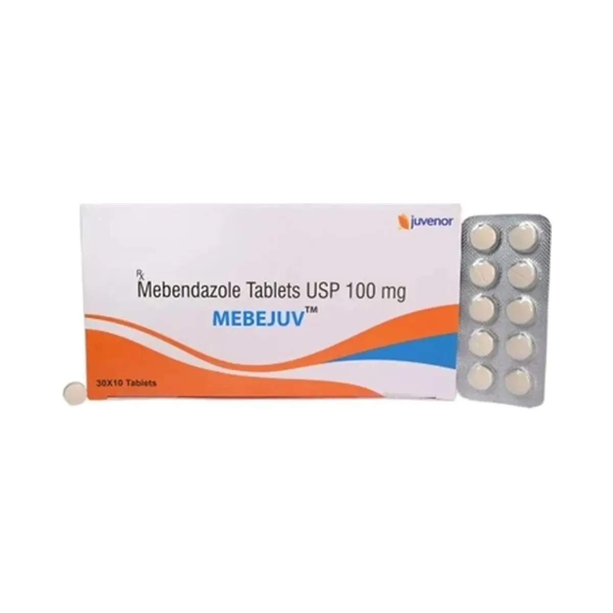 Mebejuv (Mebendazole) 100 mg - 10 tablets