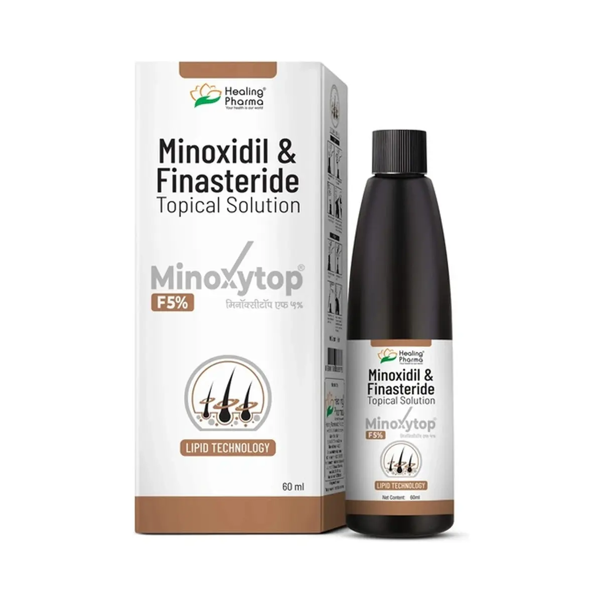 Minoxytop F (Minoxidil) 5% solution. (60 ml. bottle)