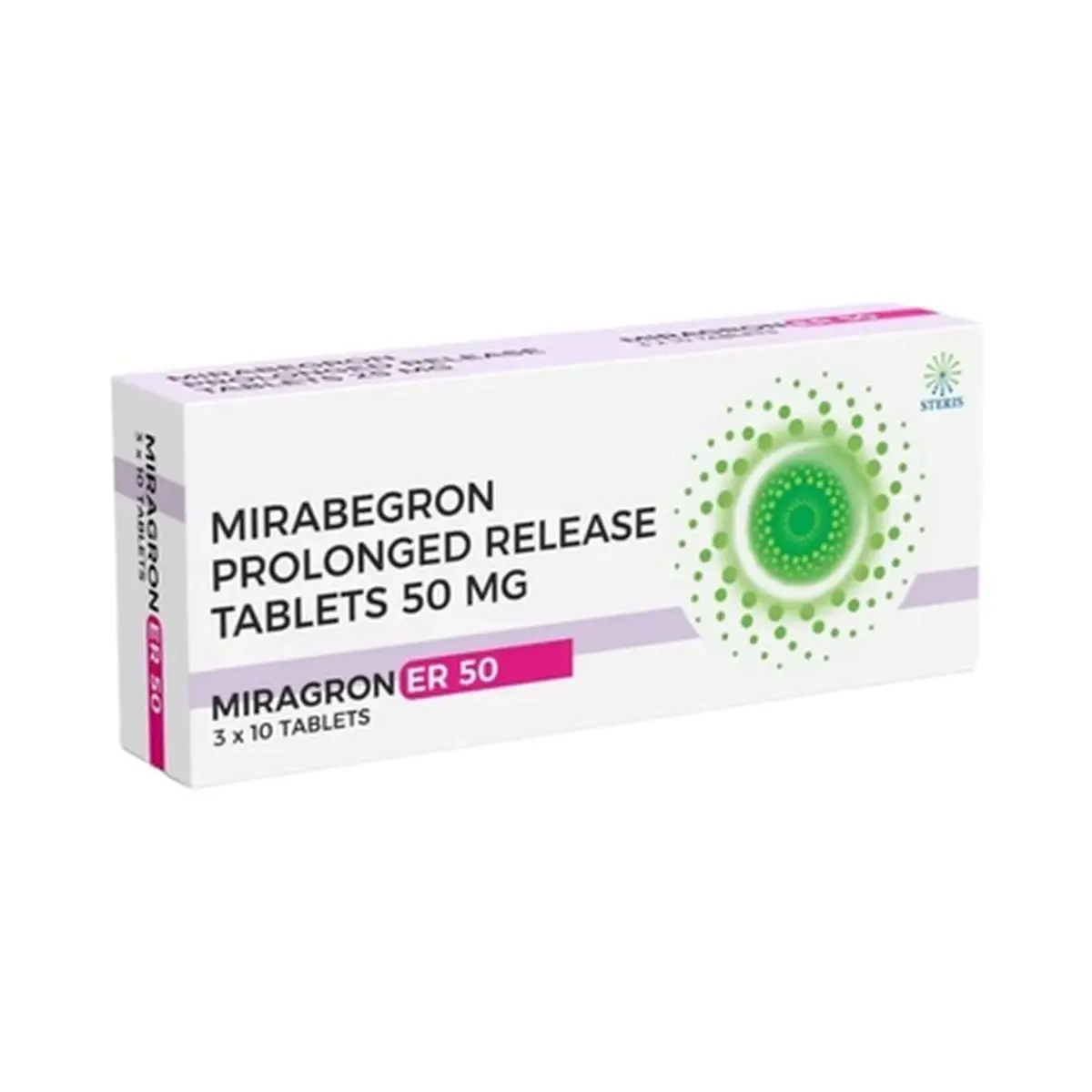 Miragron ER (Mirabegron) 50 mg - 10 tablets