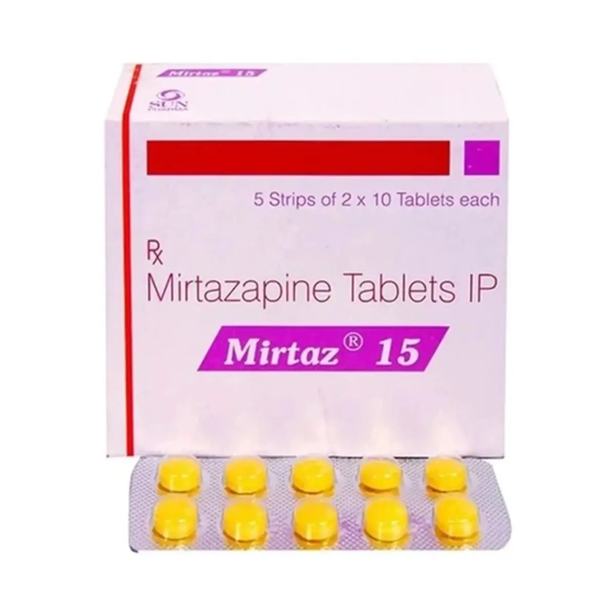 Mirtaz (Mirtazapine) 15 mg - 10 tablets