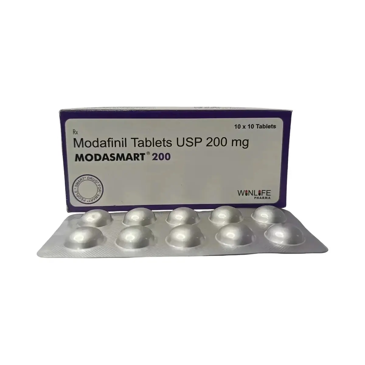 Modasmart (Modafinil) 200 mg - 10 tablets