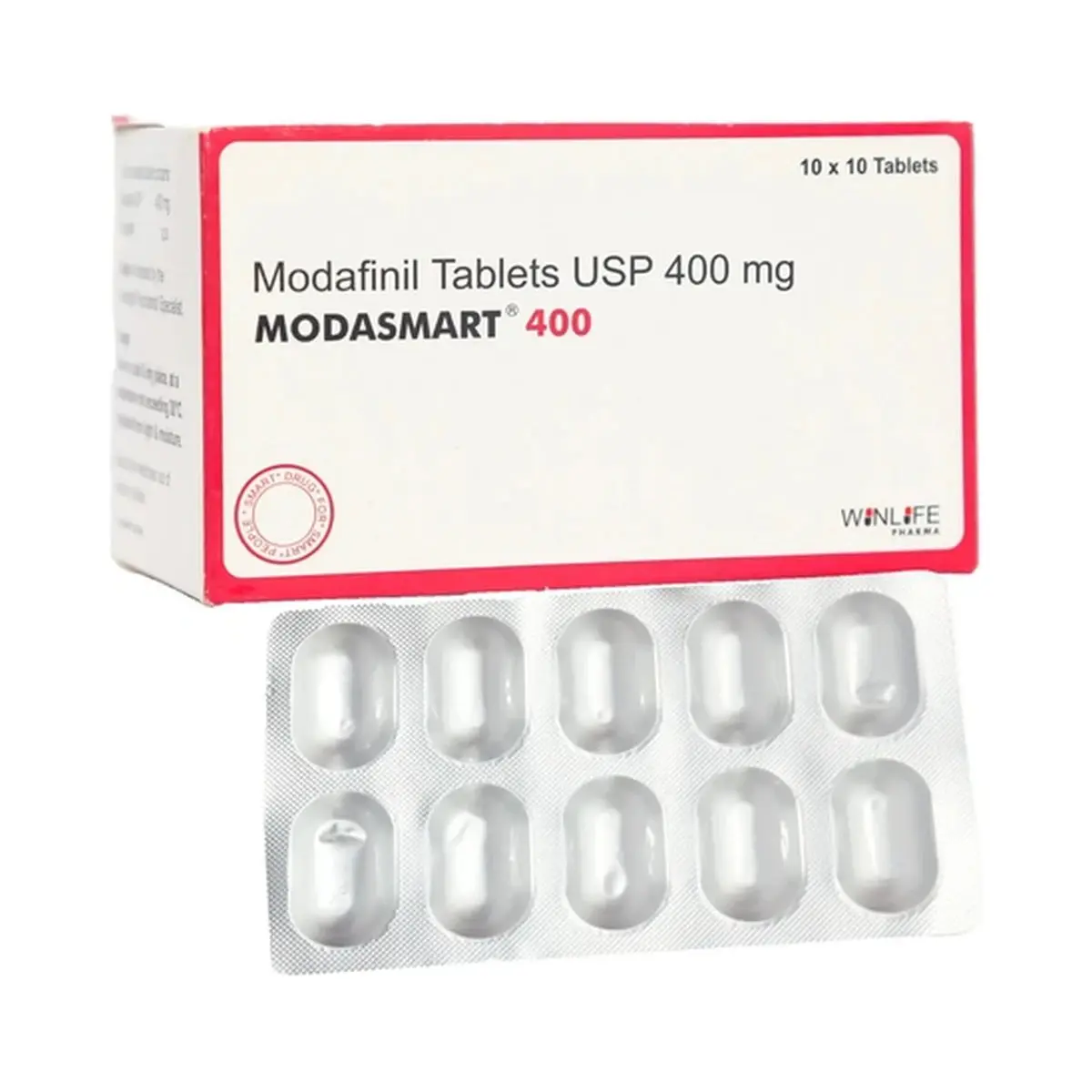 Modasmart (Modafinil) 400 mg - 10 tablets