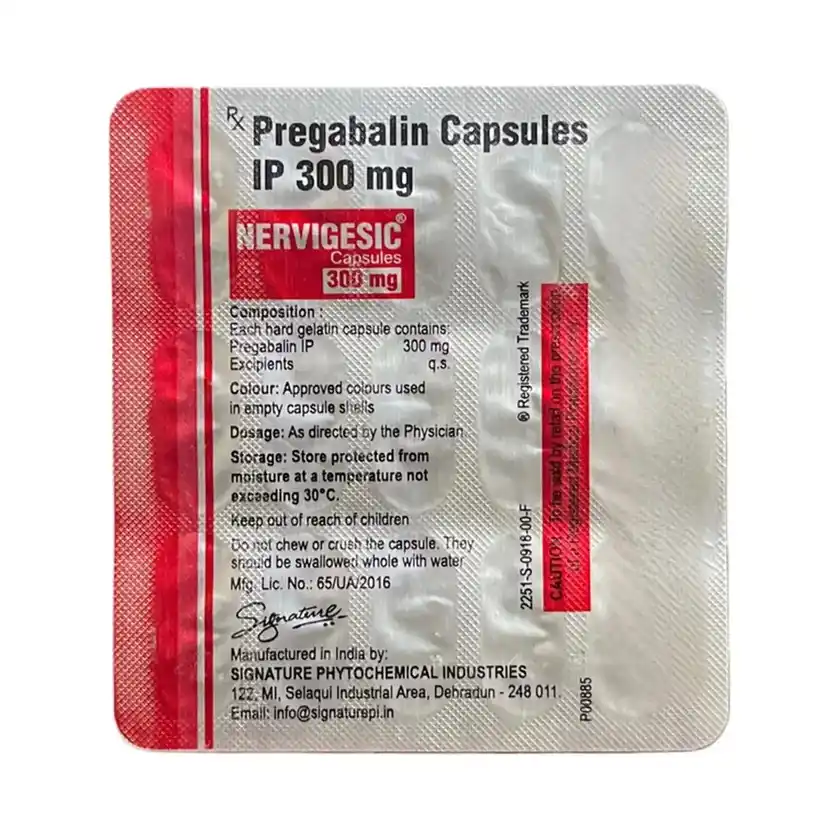 Nervigesic (Pregabalin) 300 mg - 10 capsules