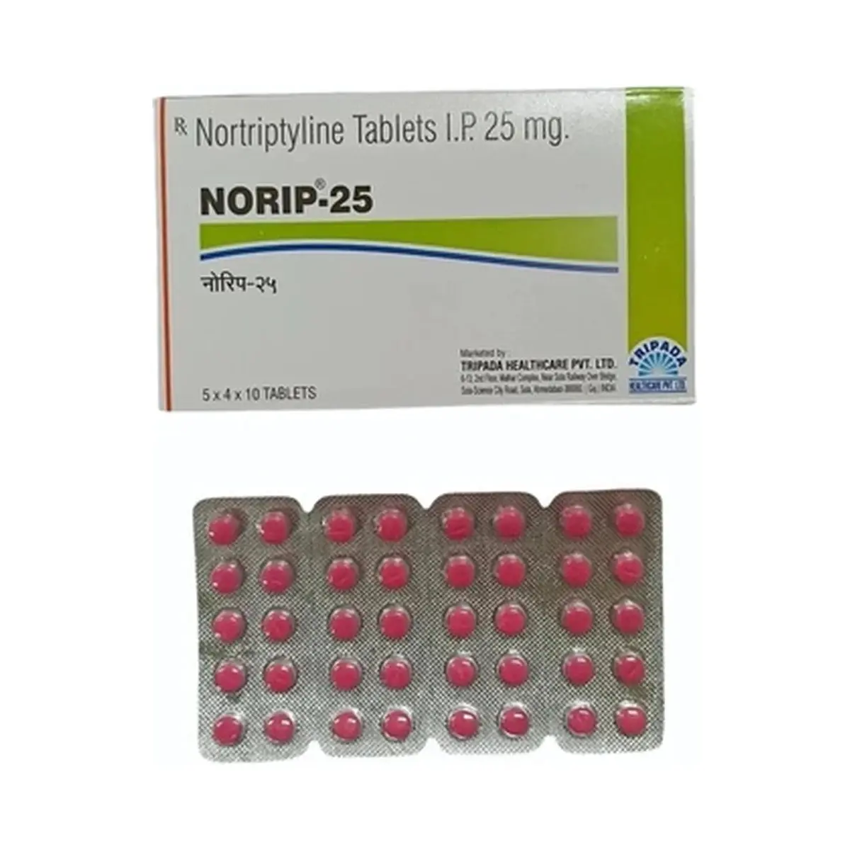 Norip (Nortriptyline) 25 mg - 10 tablets