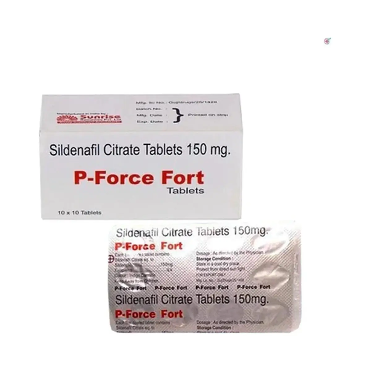 P-force fort (Sildenafil) 150 mg - 10 tablets