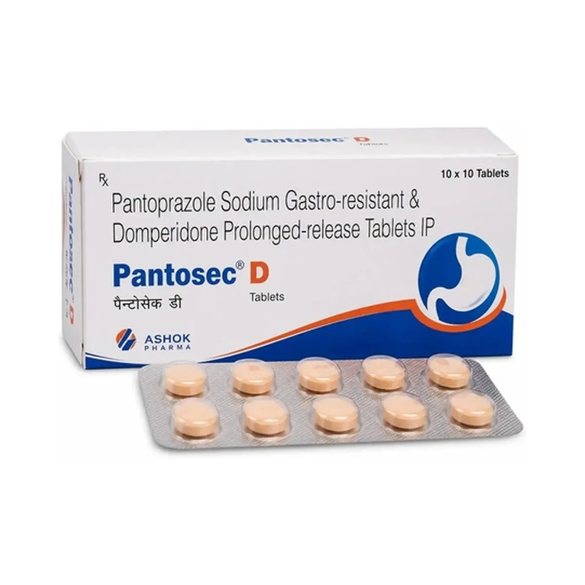Pantosec-D (Pantoprazole + Domperidone) 10 mg/40 mg - 10 tablets