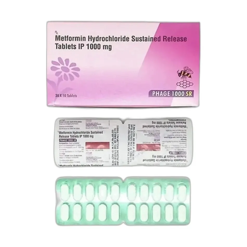 Phage (Metformin) 1000 SR mg - 10 tablets