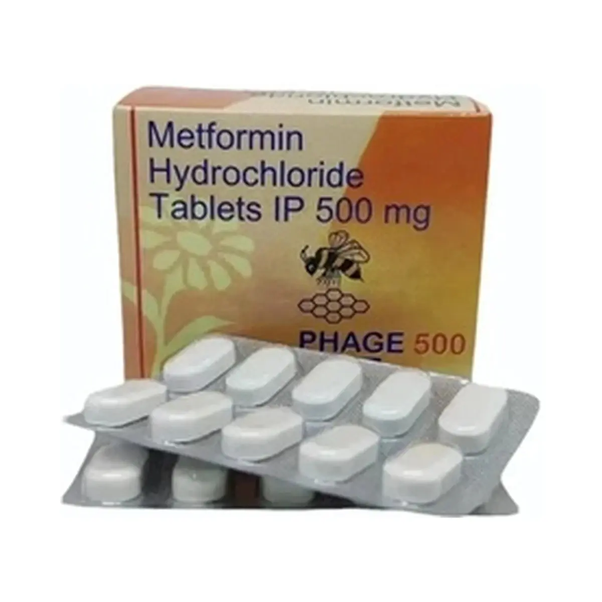 Phage (Metformin) 500 mg - 10 tablets