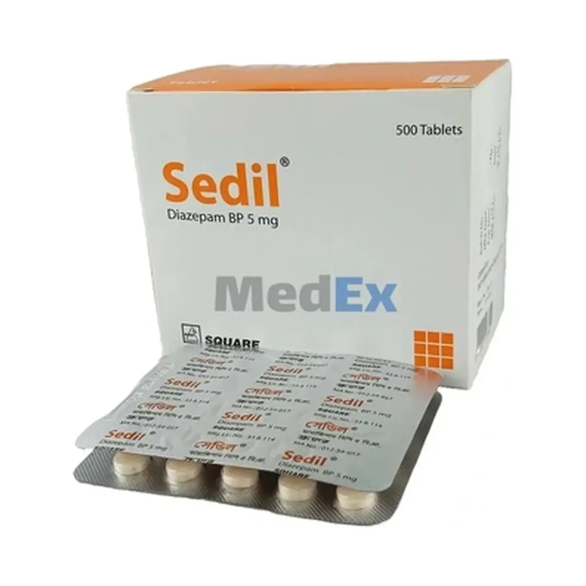 Sedil (Diazepam) 5 mg - 10 tablets