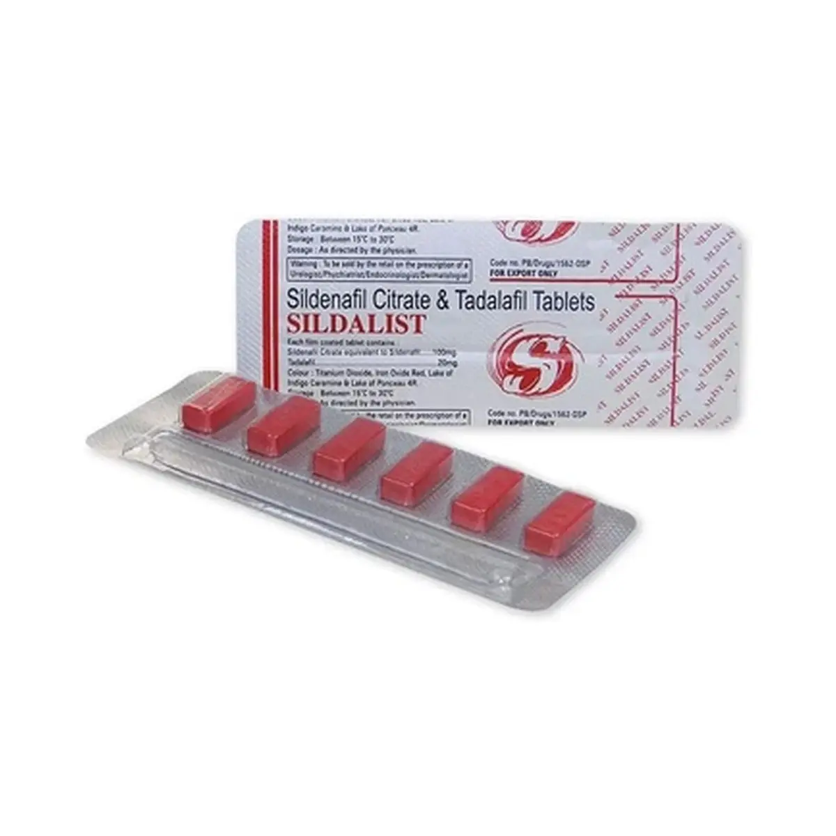 Sildalist (Sildenafil + Tadalafil) 120 mg - 10 tablets