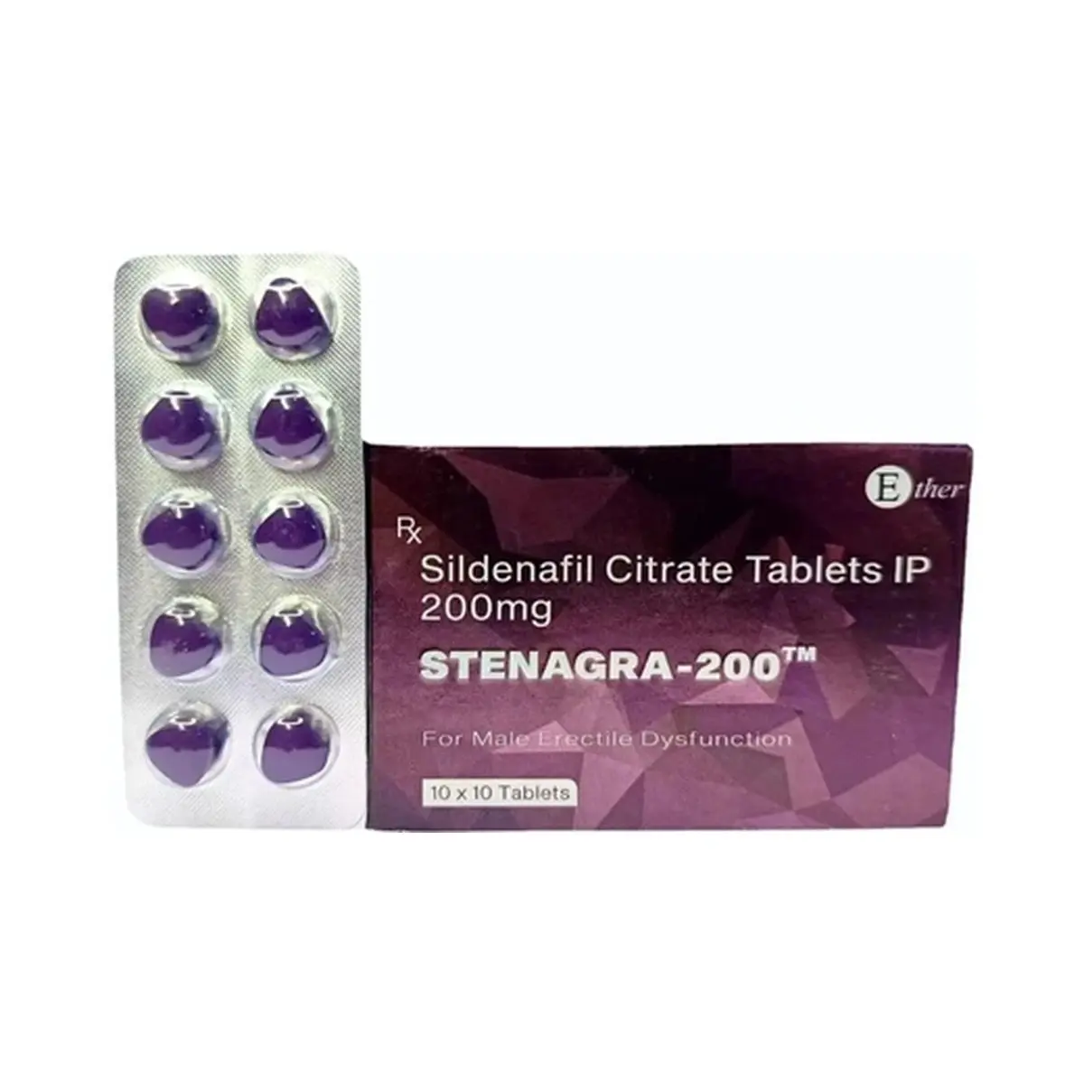 Stenagra (Sildenafil) 200 mg - 10 tablets
