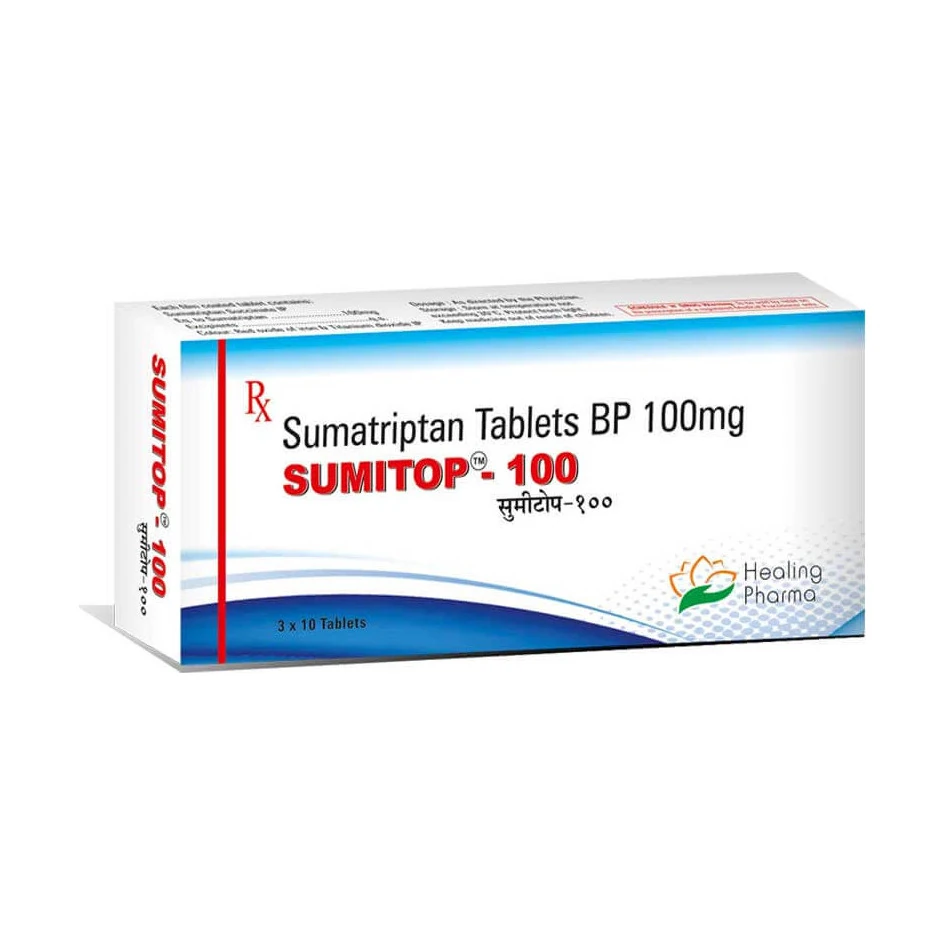Sumitop (Sumatriptan) 100 mg - 10 tablets