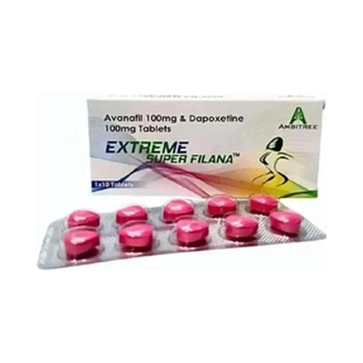 Super filana (Avanafil + Dapoxetine) 100 mg + 60 mg - 10 tablets