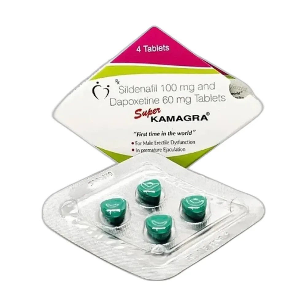 Super kamagra (Sildenafil + Dapoxetine) 100 mg + 60 mg - 4 tablets