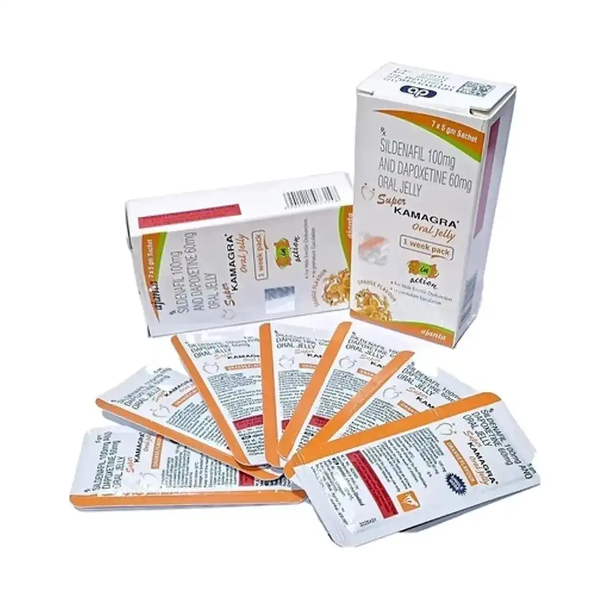 Super kamagra jelly (Sildenafil + Dapoxetine) 100 mg + 60 mg - 7 sachets