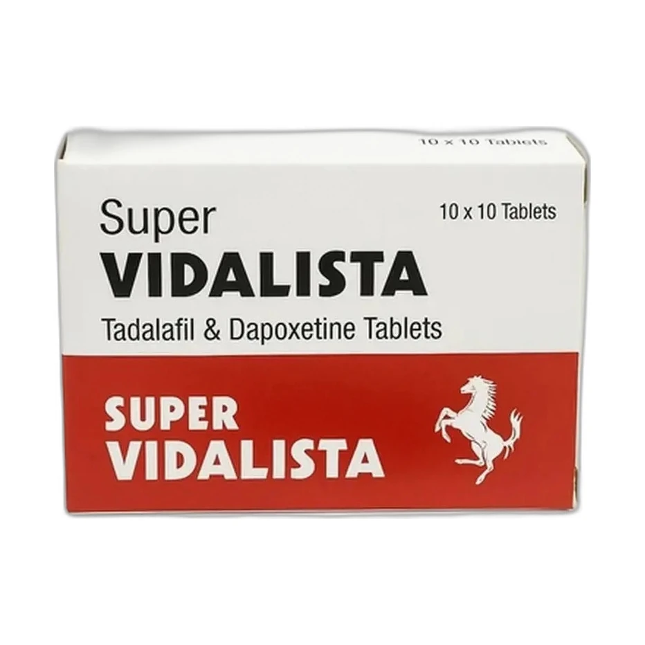 Super vidalista (Tadalafil + Dapoxetine) 20 mg + 60 mg - 10 tablets