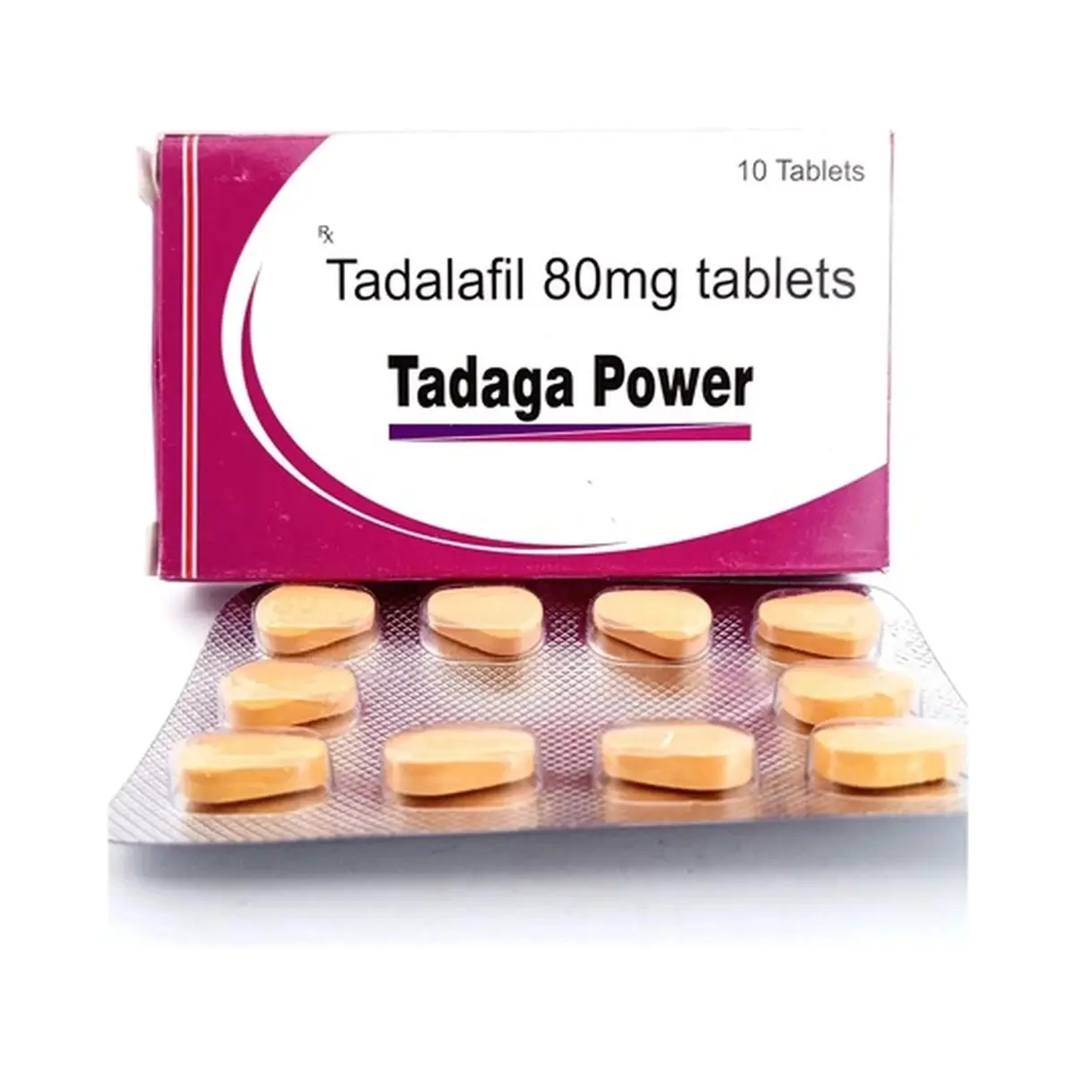 Tadaga power (Tadalafil) 80 mg - 10 tablets