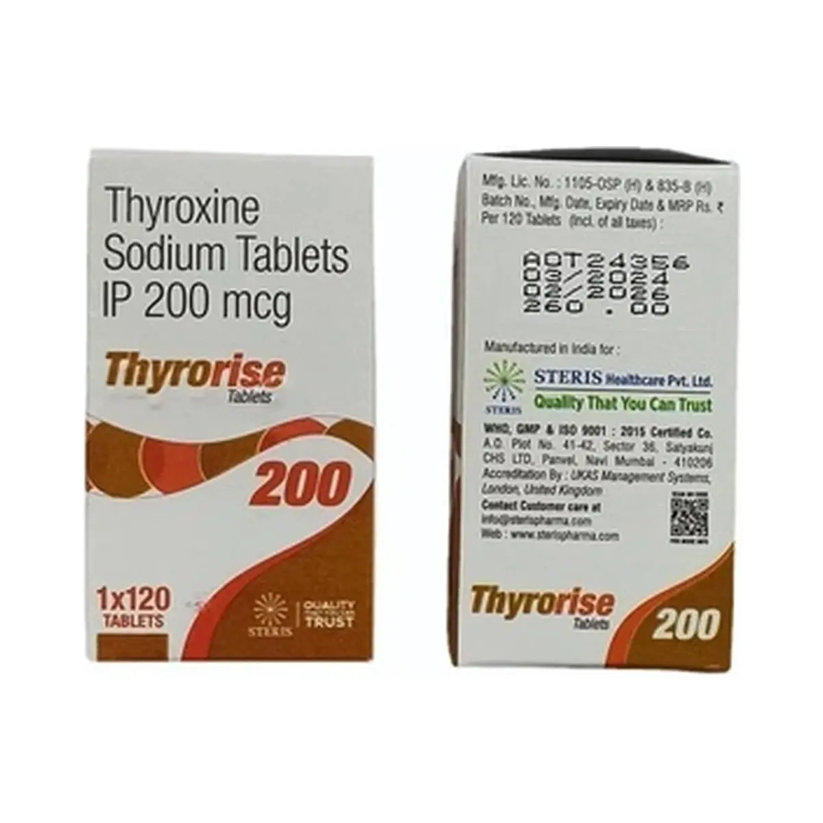 Thyrorise (Levothyroxine) 200 mcg - 120 tablets