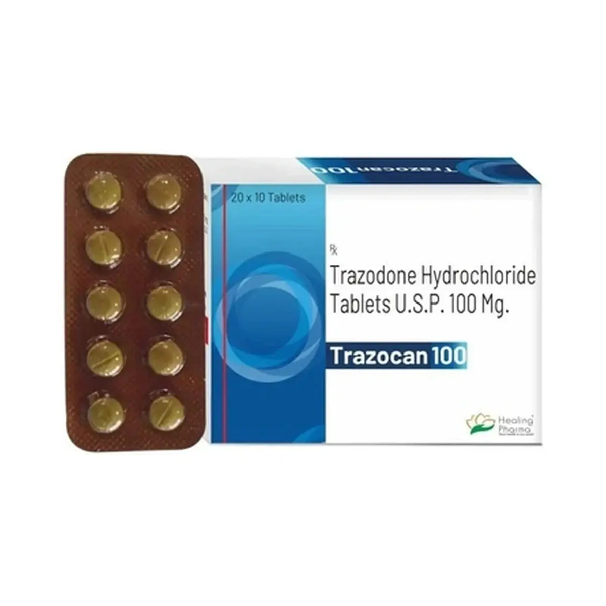 Trazocan (Trazodone) 100 mg - 10 tablets