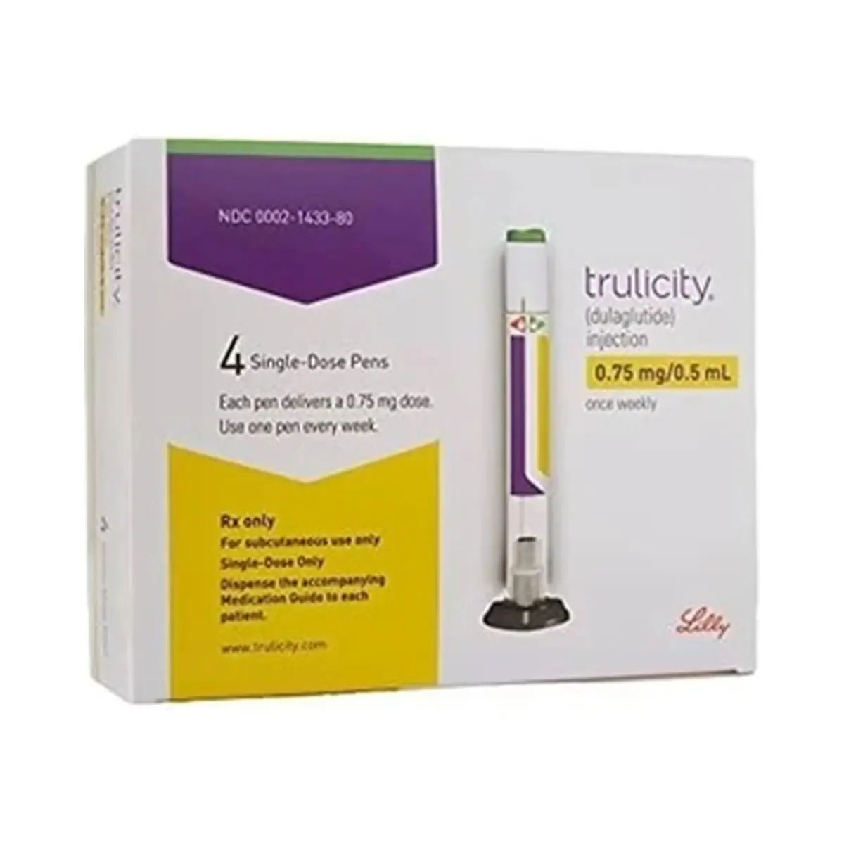 Trulicity (Dulaglutide) 0.75 mg/0.5 ml. (1 pre - filled pen)