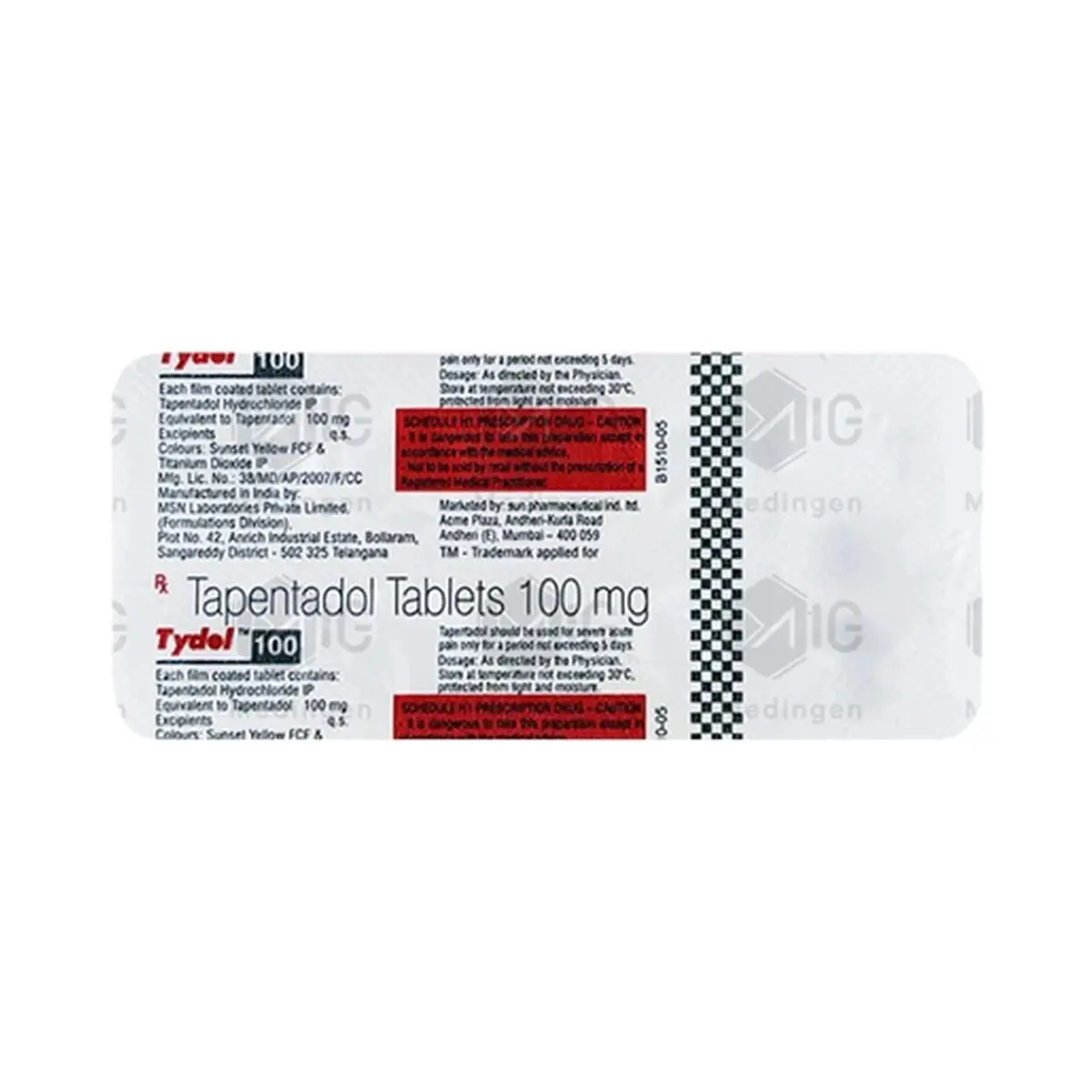 Tydol (Tapentadol) 100 mg - 10 tablets
