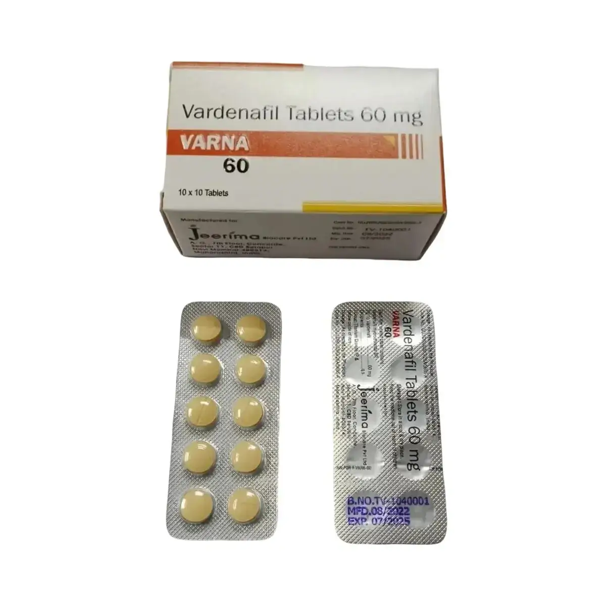Varna (Vardenafil) 60 mg - 10 tablets