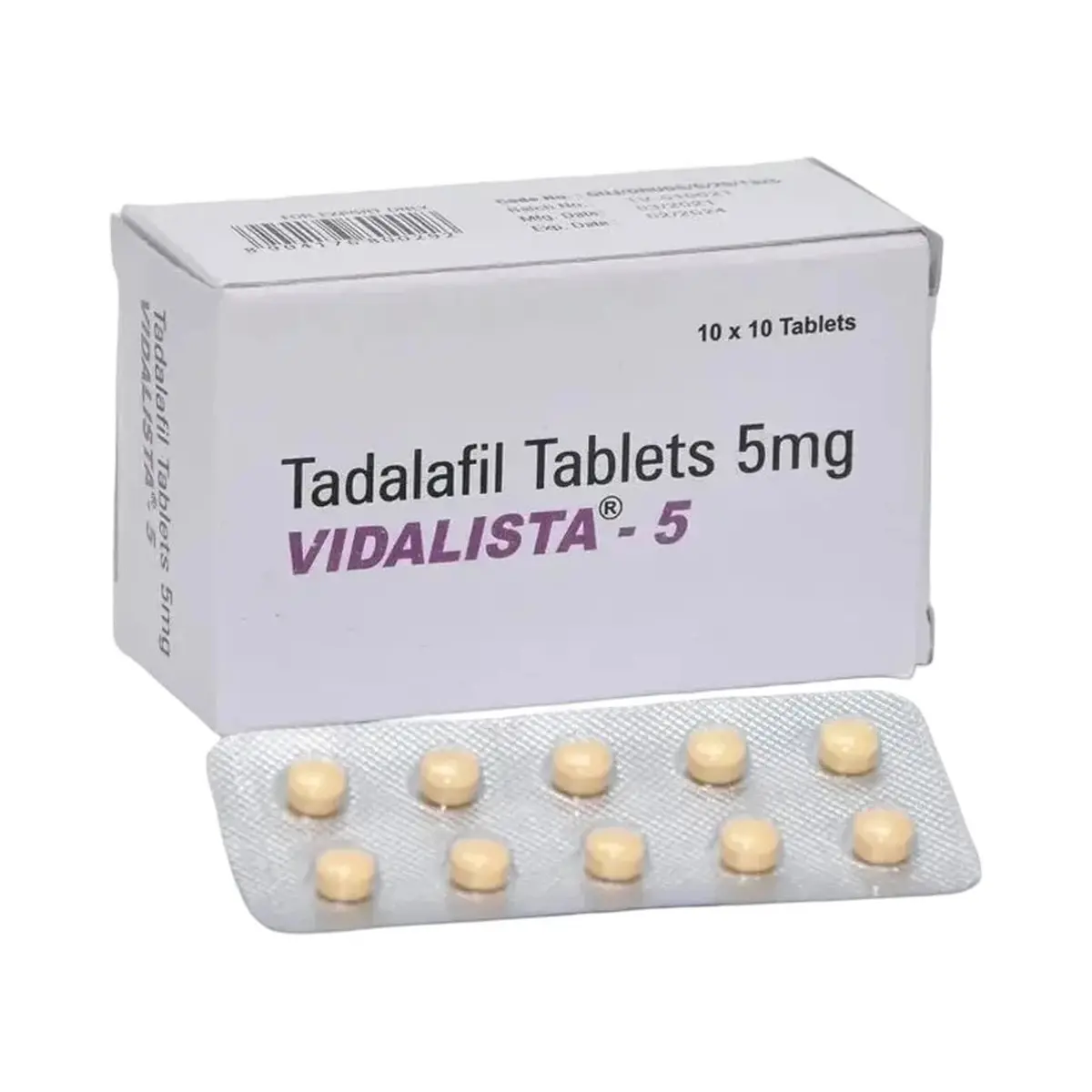 Vidalista (Tadalafil) 5 mg - 10 tablets