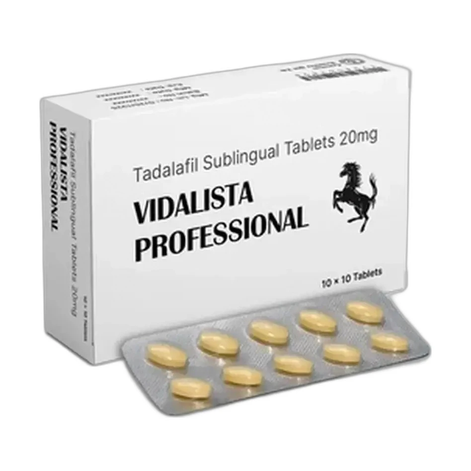 Vidalista professional (Tadalafil) 20 mg. (10 sublingual tablets)